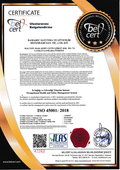 ISO 45001:2018 — İş Sağlığı ve Güvenliği Yönetim Sistemi